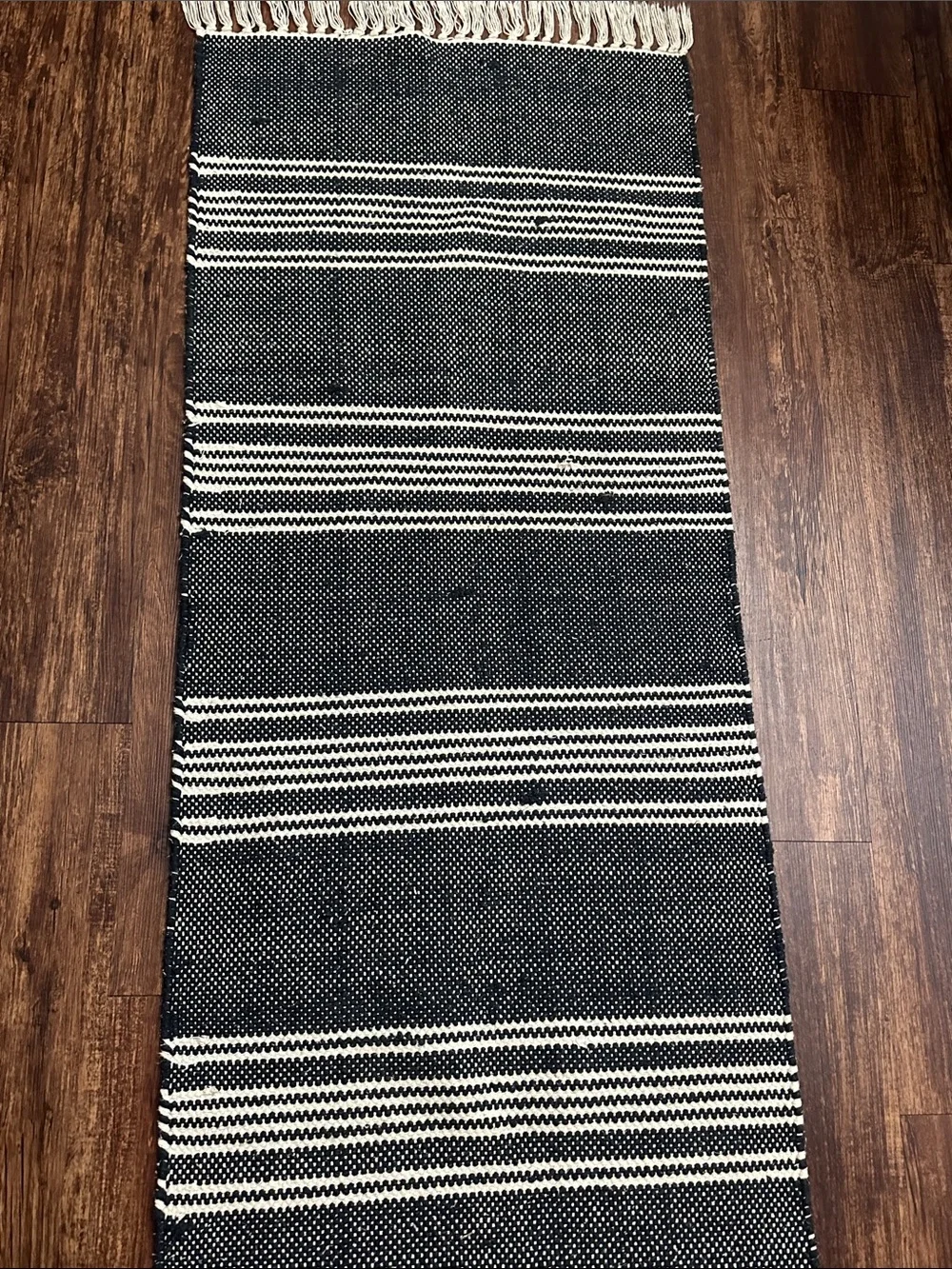 Patina Vie Boho Runner Rug Navy Cream 6 ft x 2 ft
